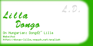 lilla dongo business card