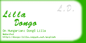 lilla dongo business card